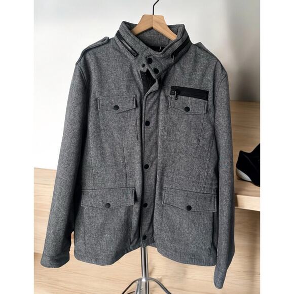 Tommy Hilfiger soft shell Water Wind Resistant lined Military Jacket XL - Picture 1 of 12